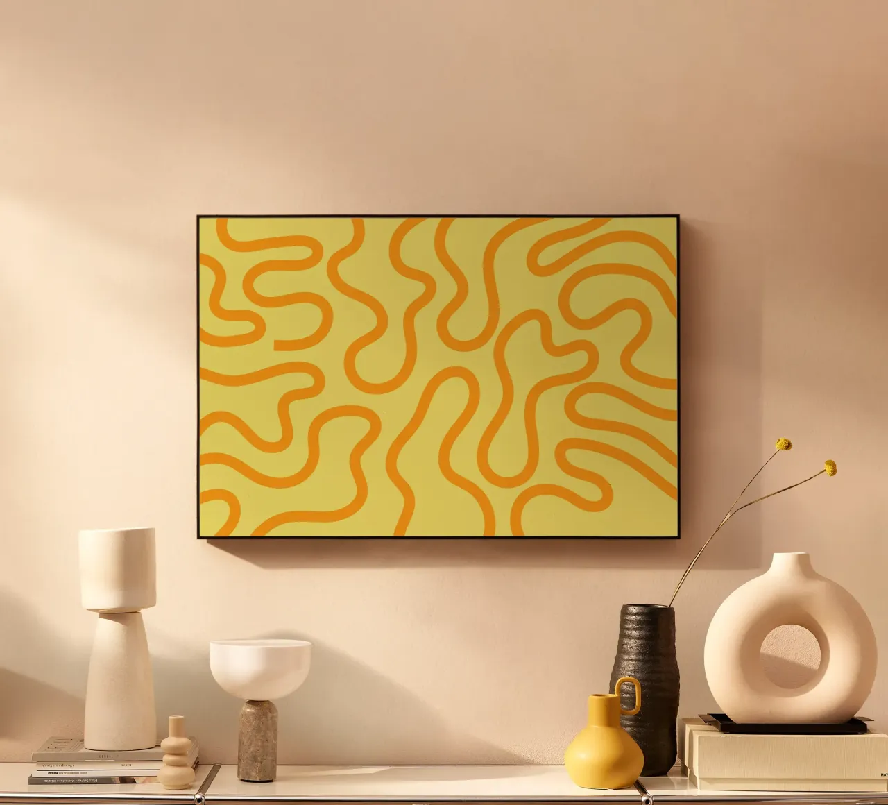 Dessin au trait fromage jaune plexiglas de Studio Fun Boy