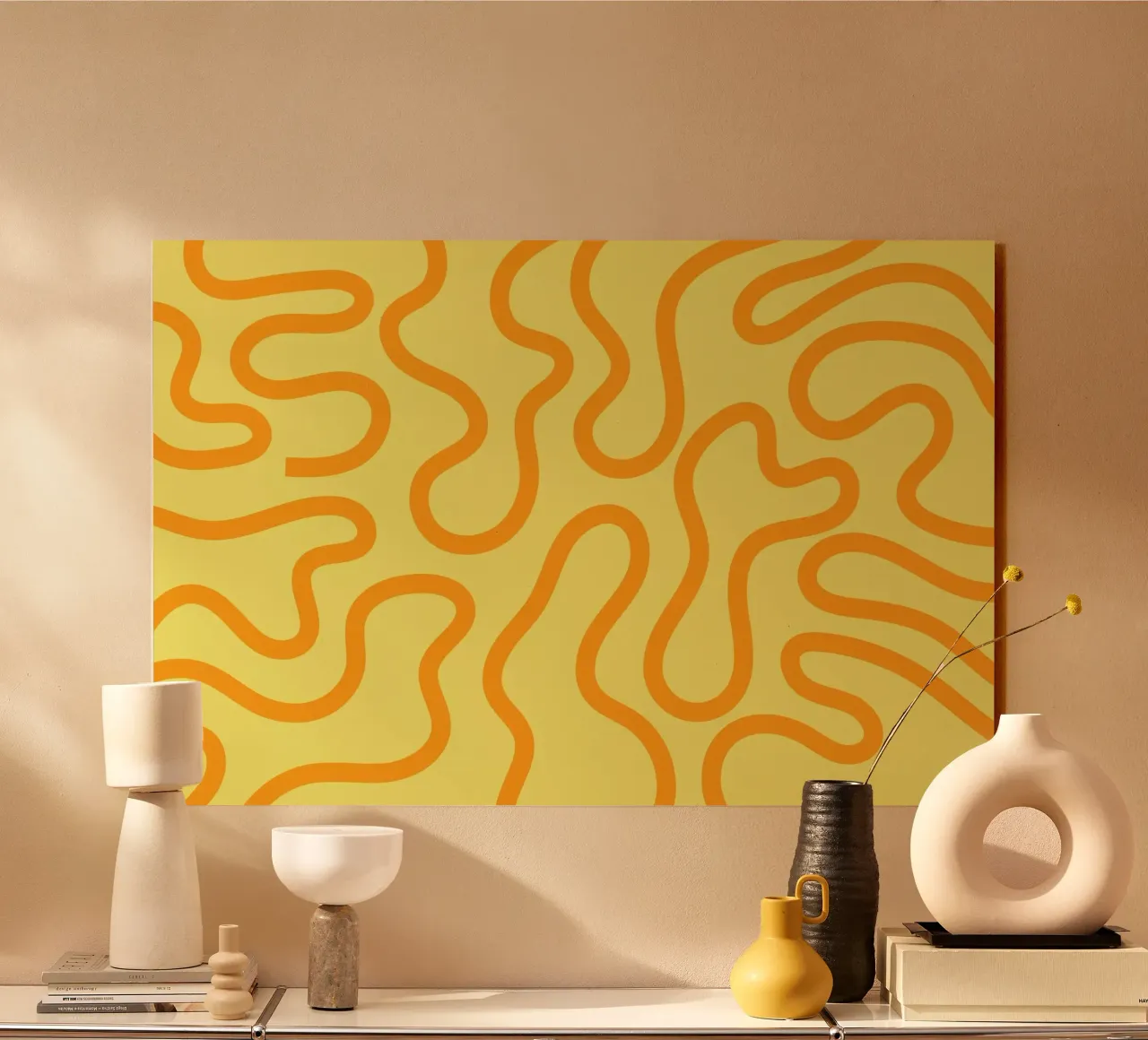 Dessin au trait fromage jaune plexiglas de Studio Fun Boy