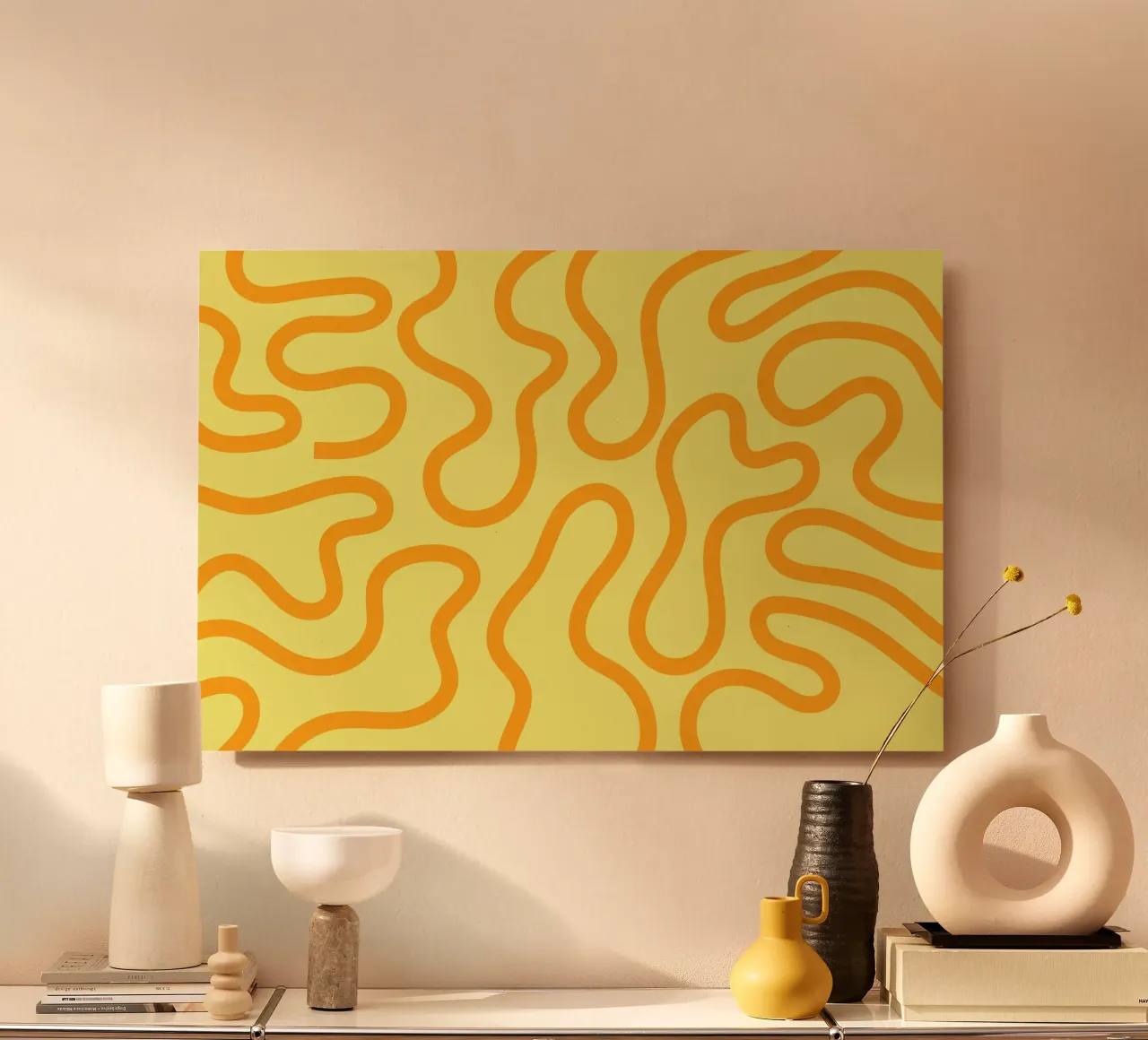 Dessin au trait fromage jaune alu dibond de Studio Fun Boy