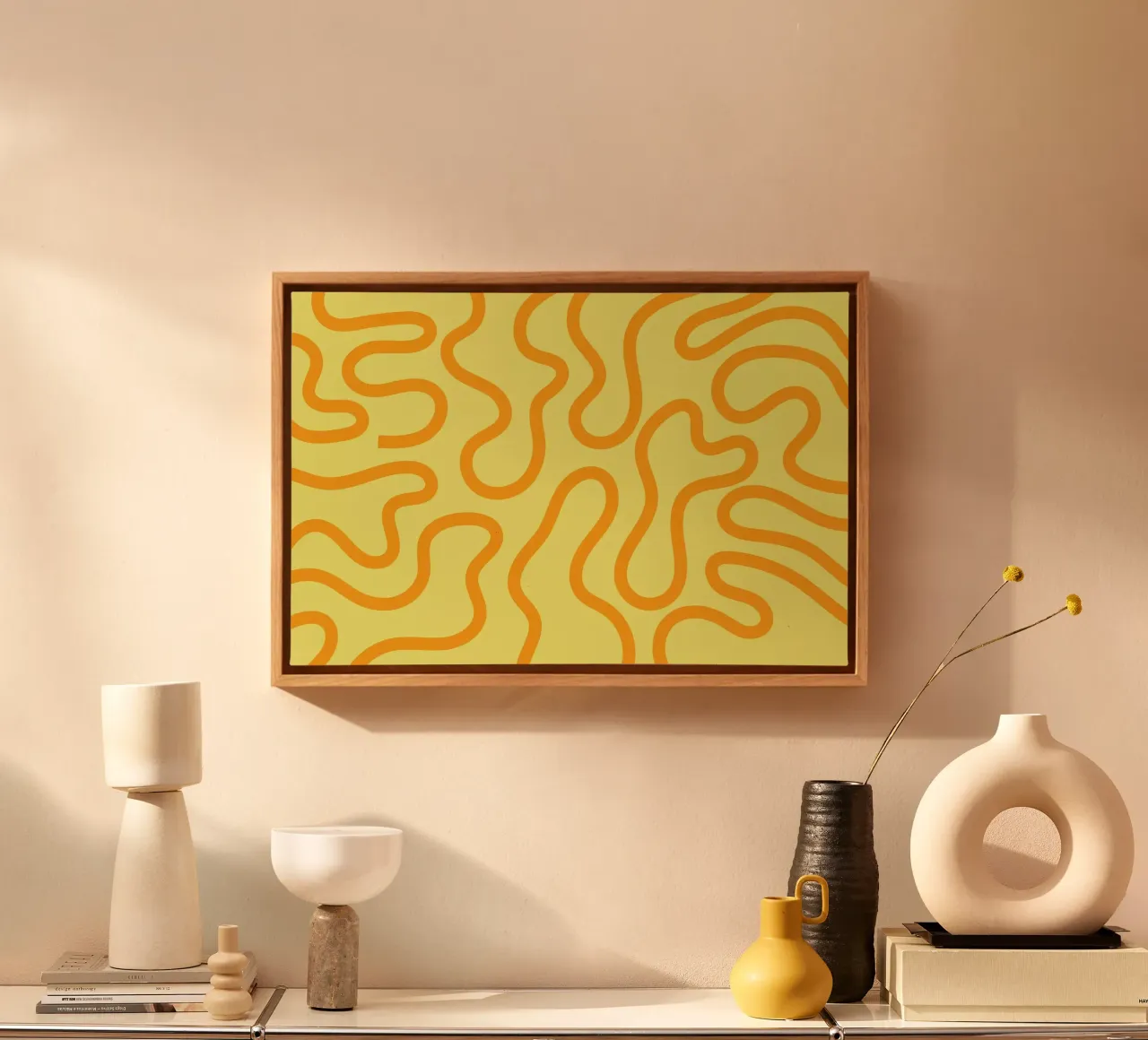 Dessin au trait fromage jaune toile de Studio Fun Boy