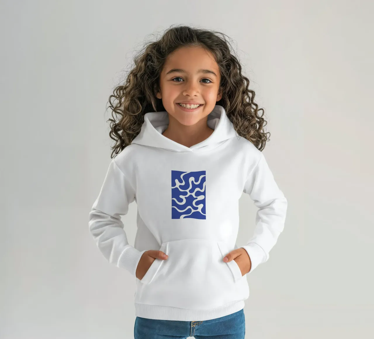 Fiume liquido blu astratto felpa bambino con cappuccio da Studio Fun Boy