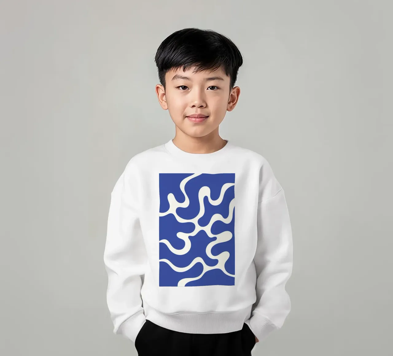 Fiume liquido blu astratto felpa bambino da Studio Fun Boy