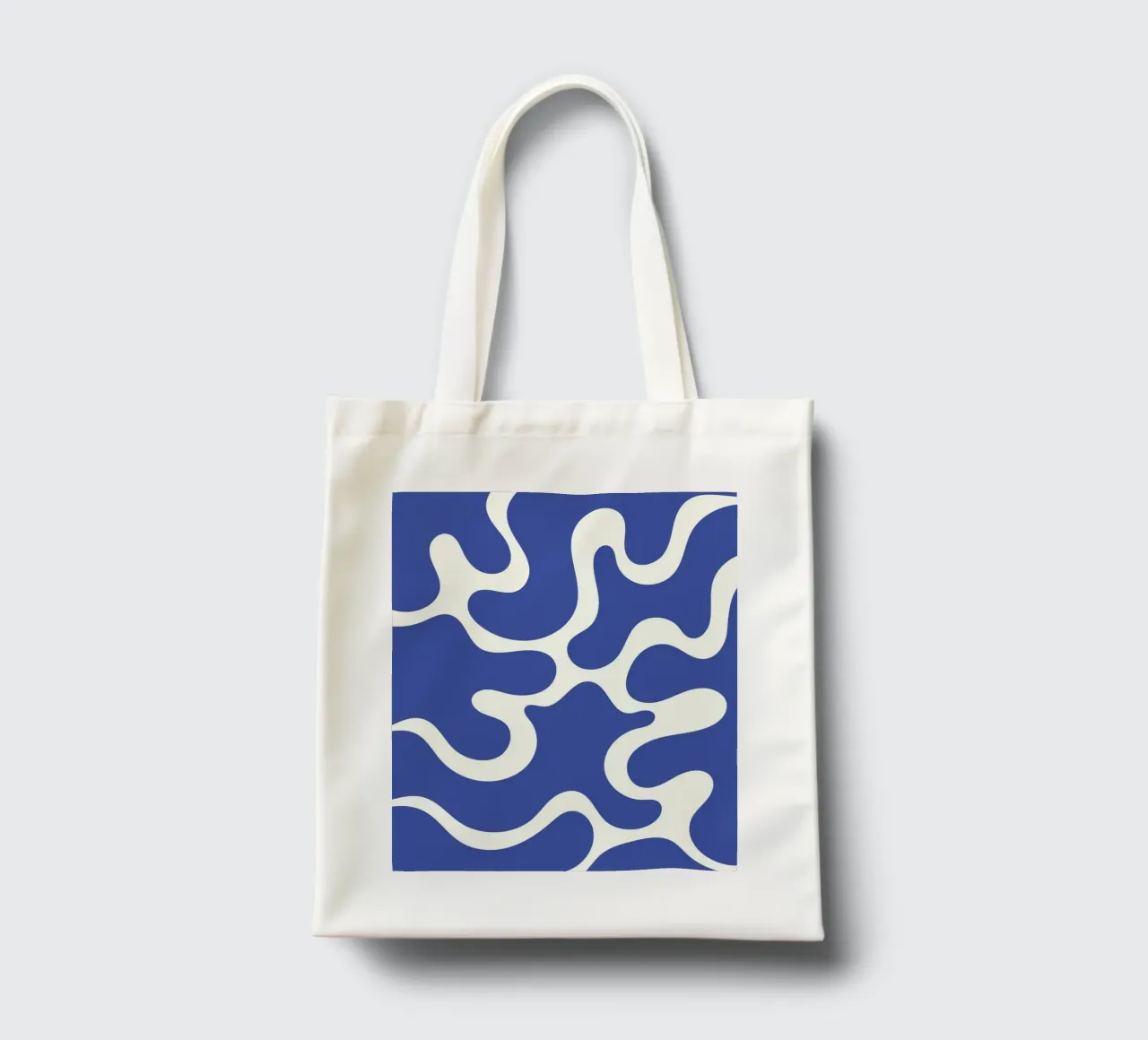 Fiume liquido blu astratto borsa in juta da Studio Fun Boy