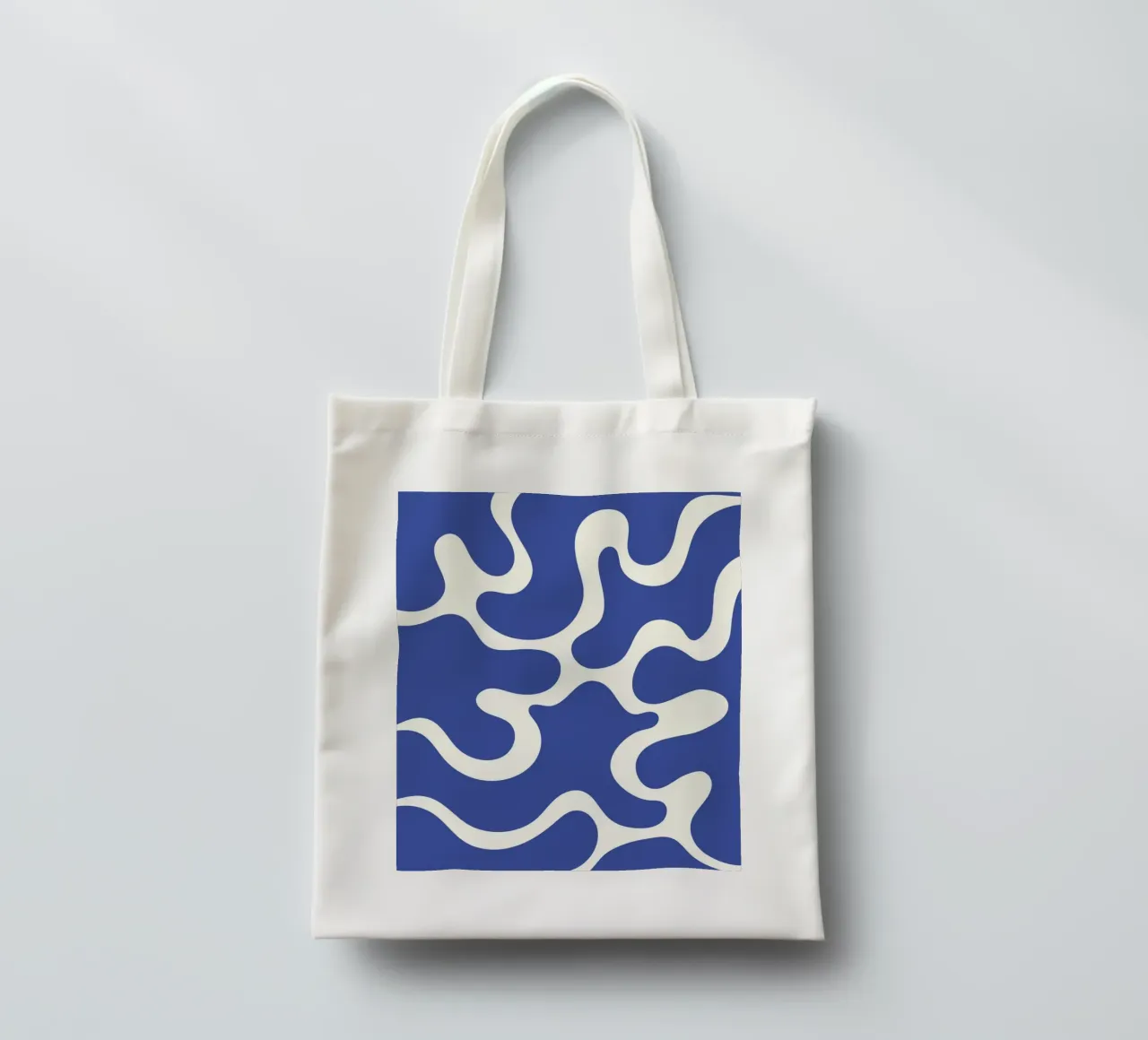 Fiume liquido blu astratto borsa in juta da Studio Fun Boy