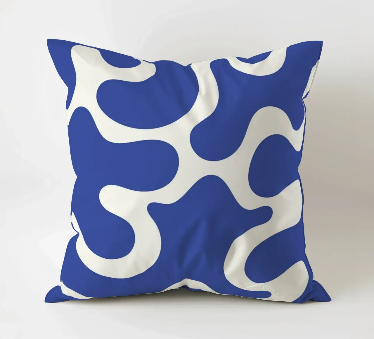Fiume liquido blu astratto cuscino da Studio Fun Boy
