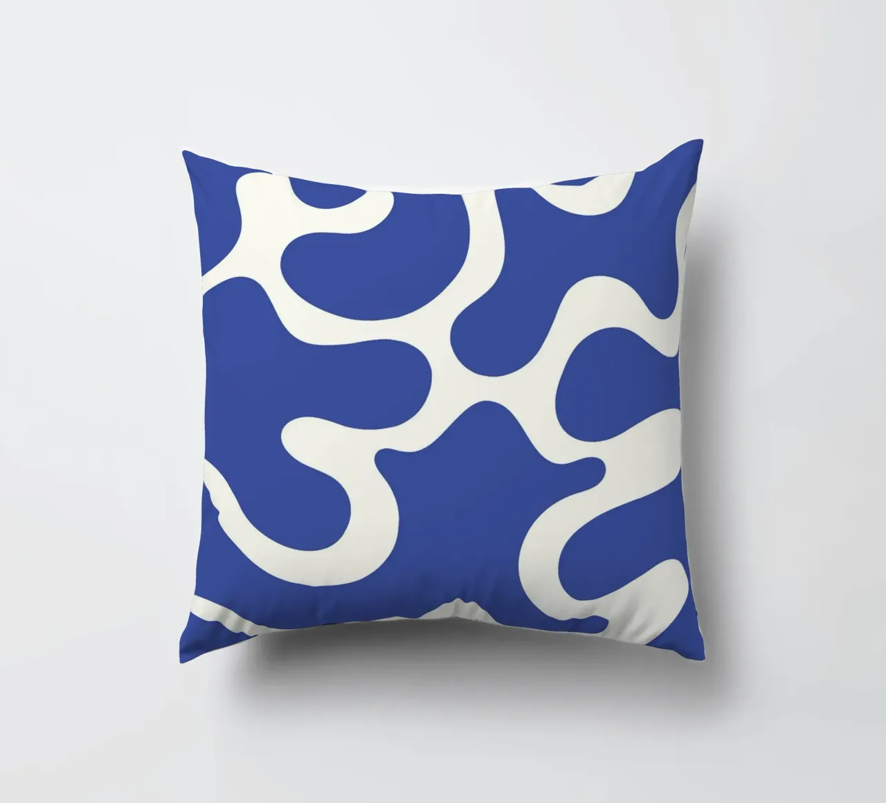 Fiume liquido blu astratto cuscino da Studio Fun Boy