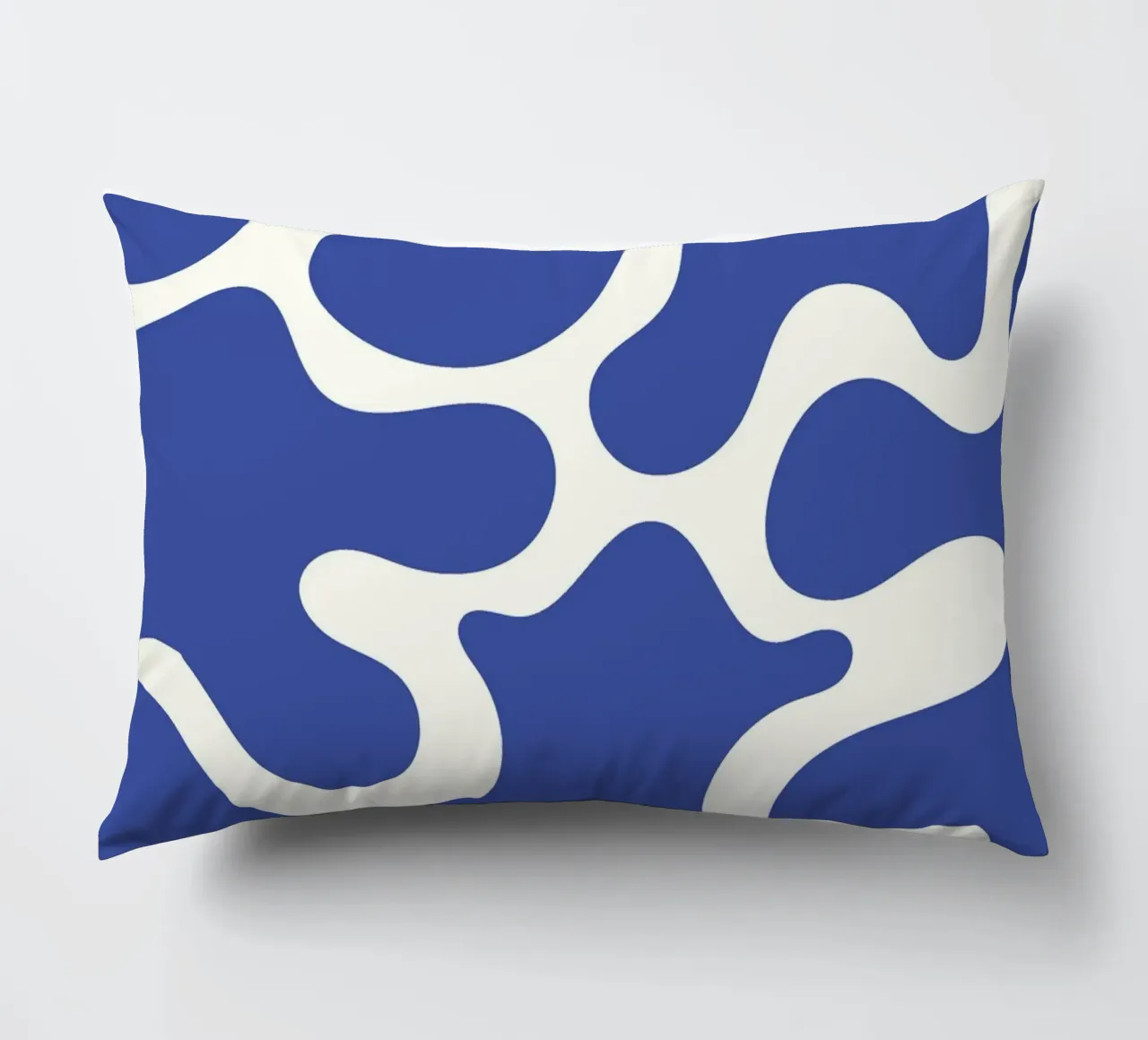 Fiume liquido blu astratto cuscino da Studio Fun Boy