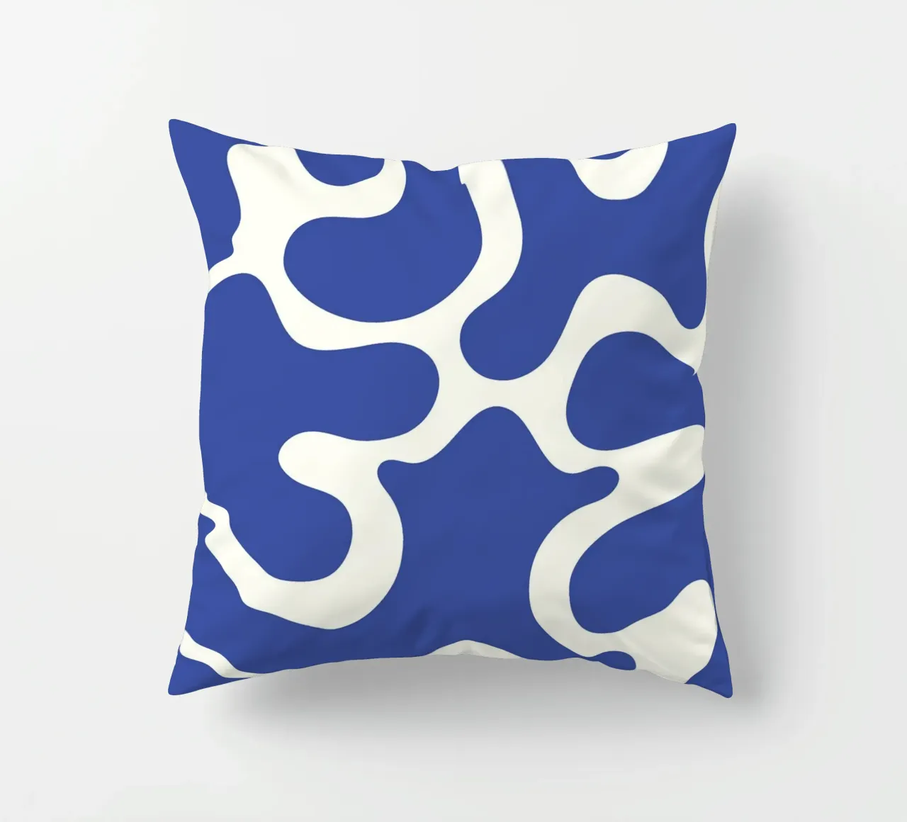 Fiume liquido blu astratto cuscino da Studio Fun Boy