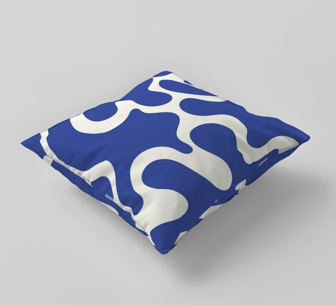 Fiume liquido blu astratto cuscino da Studio Fun Boy