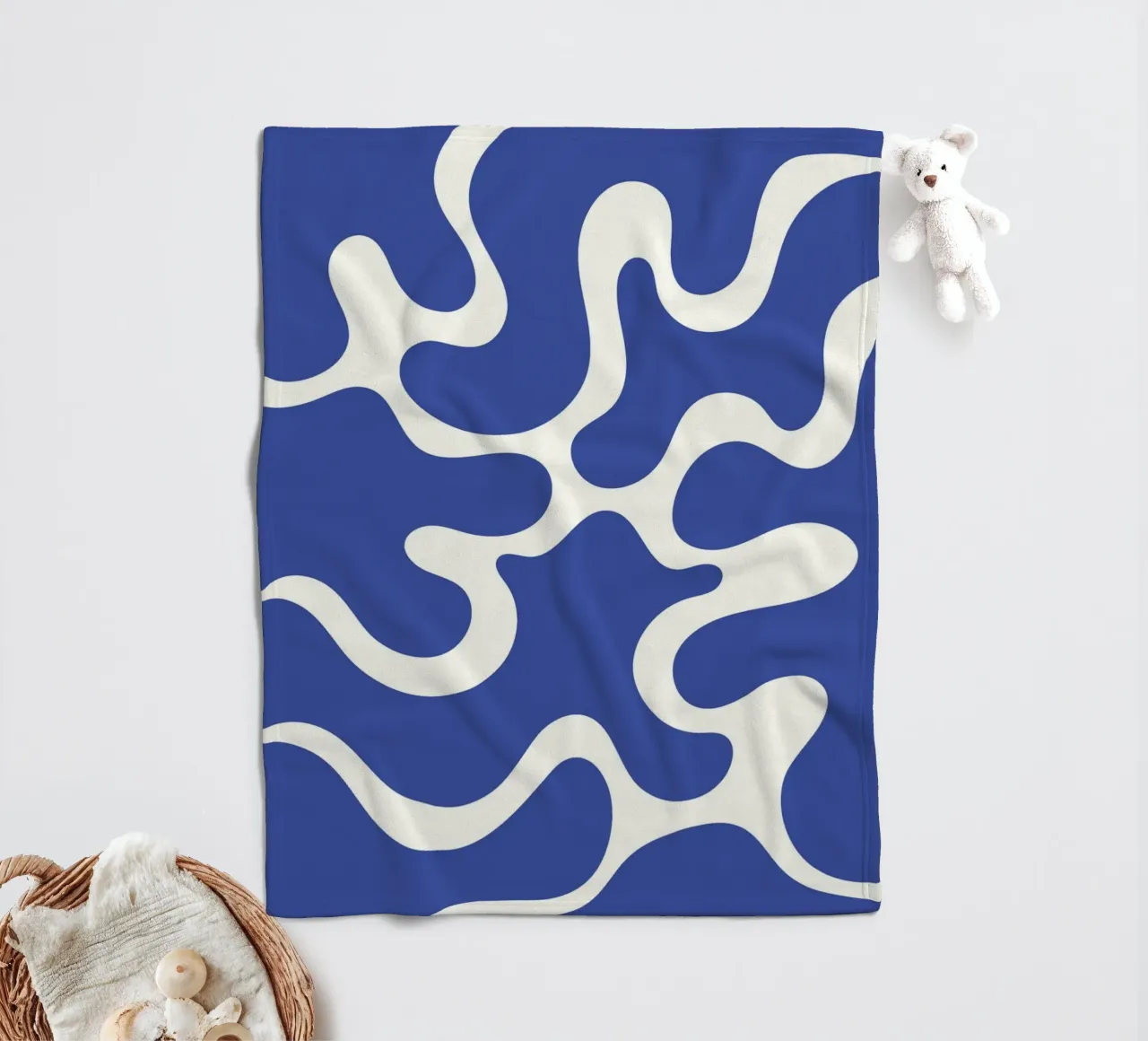 Fiume liquido blu astratto coperta in pile da Studio Fun Boy