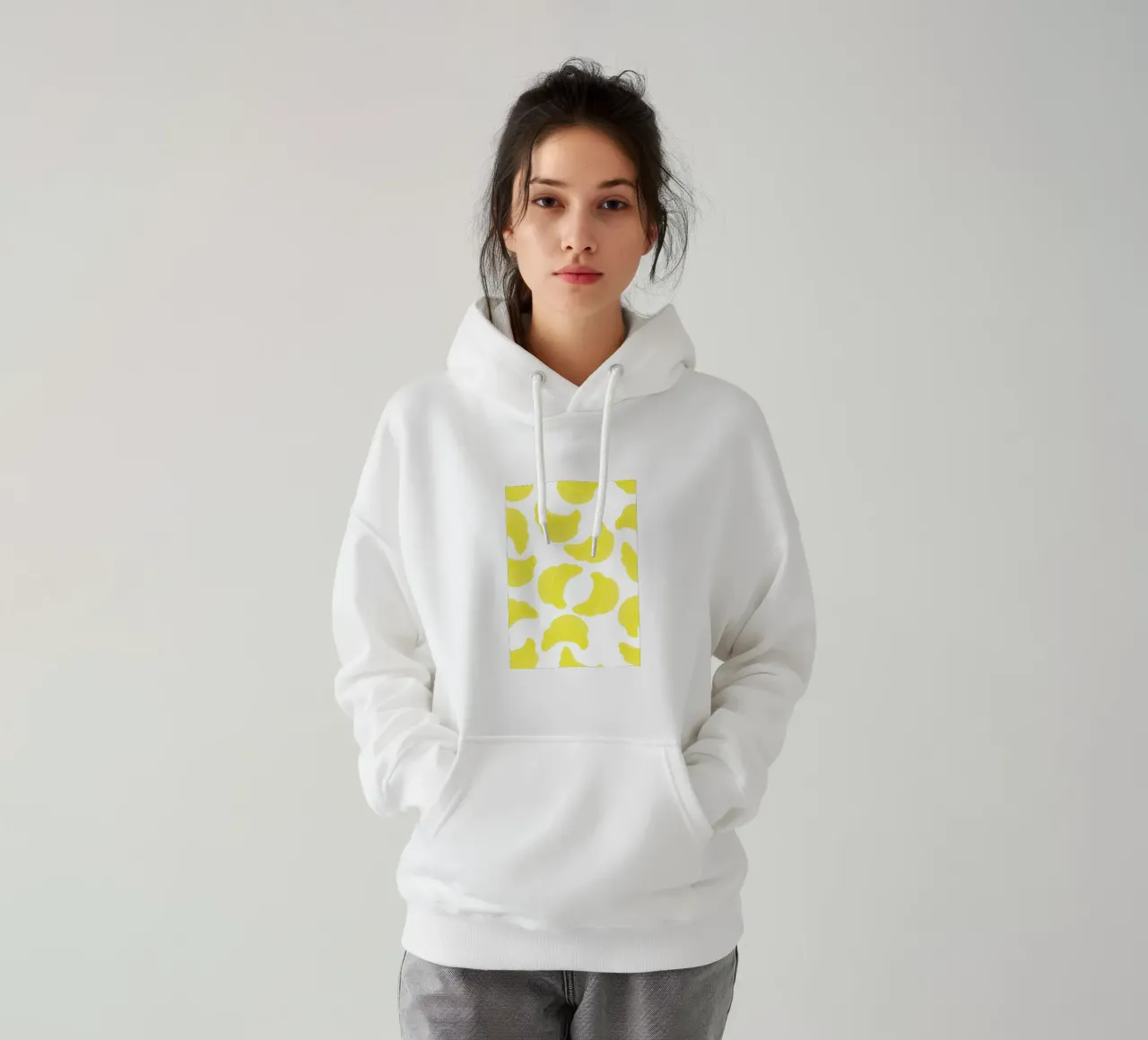 Giallo banana piatto felpa con cappuccio da Studio Fun Boy