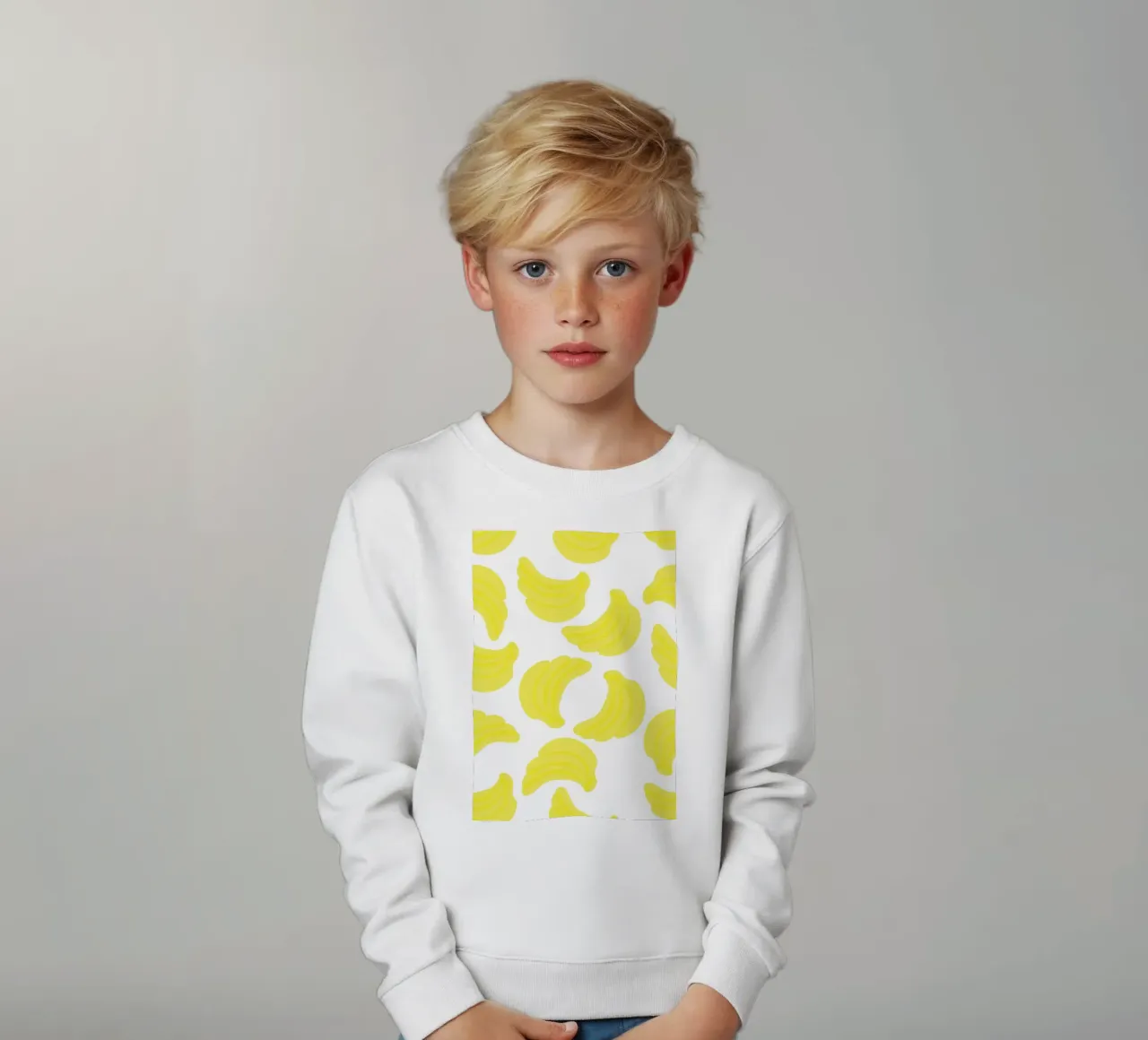 Giallo banana piatto felpa bambino da Studio Fun Boy