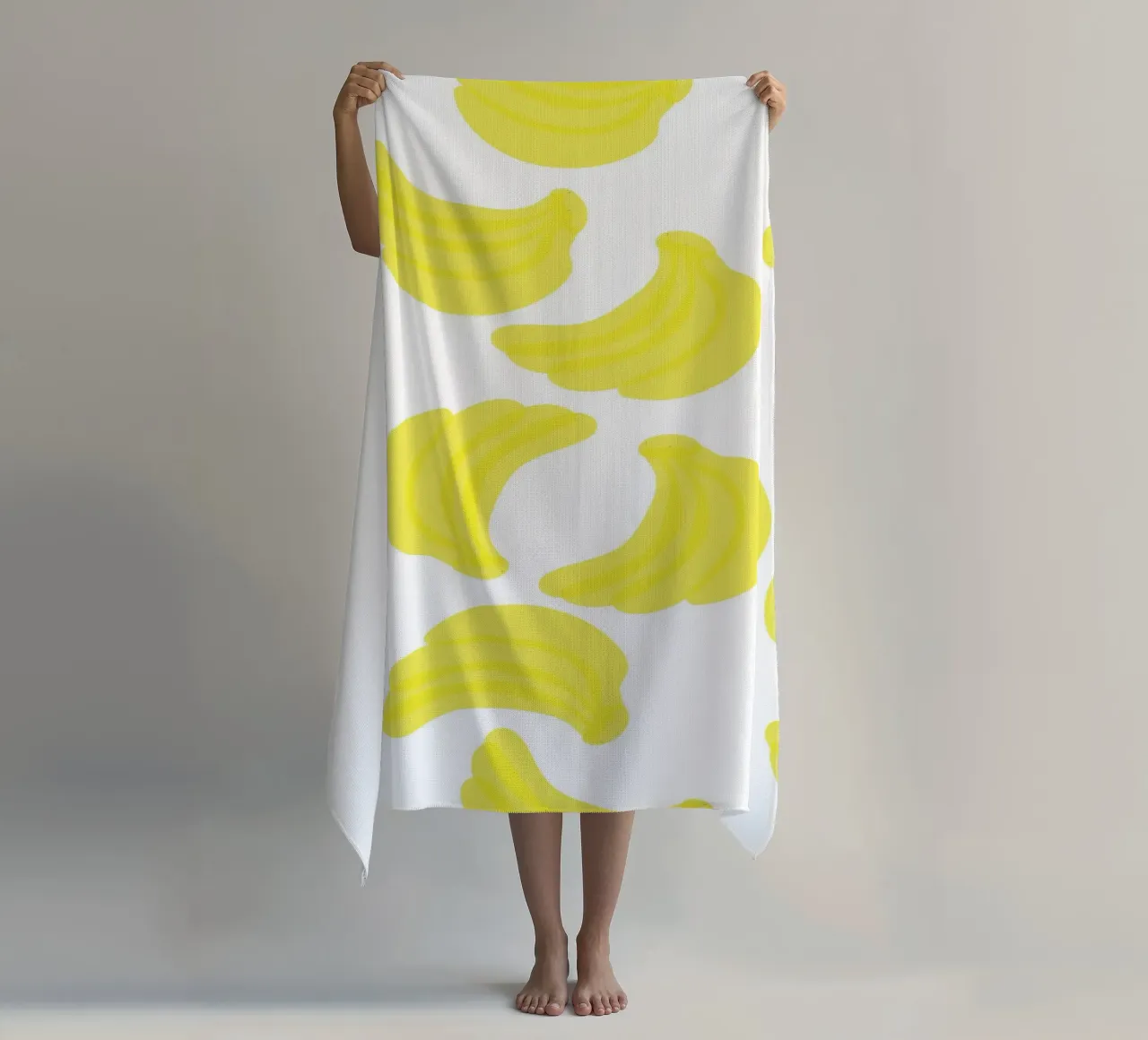 Giallo banana piatto telo mare da Studio Fun Boy