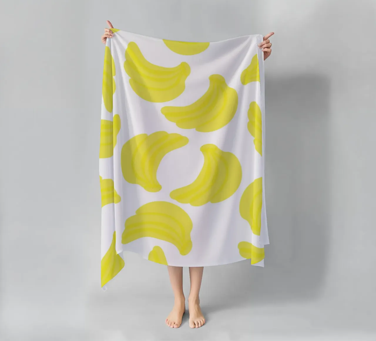 Giallo banana piatto telo mare da Studio Fun Boy