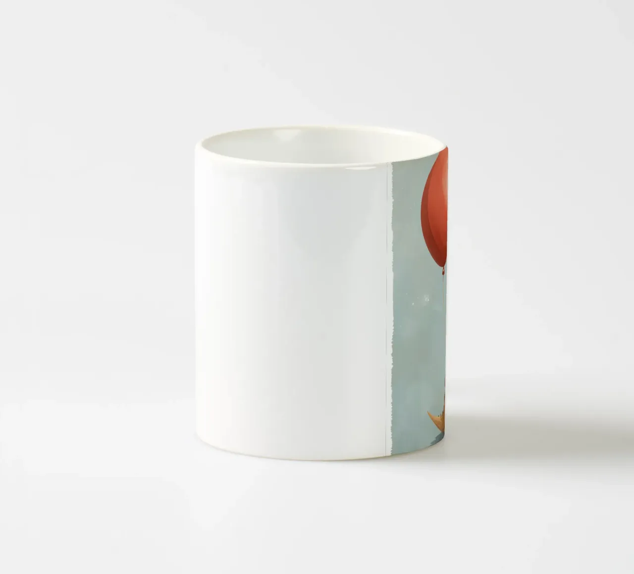 Dinosauro carino con in mano un palloncino rosso tazza in ceramica da DesignDoodle