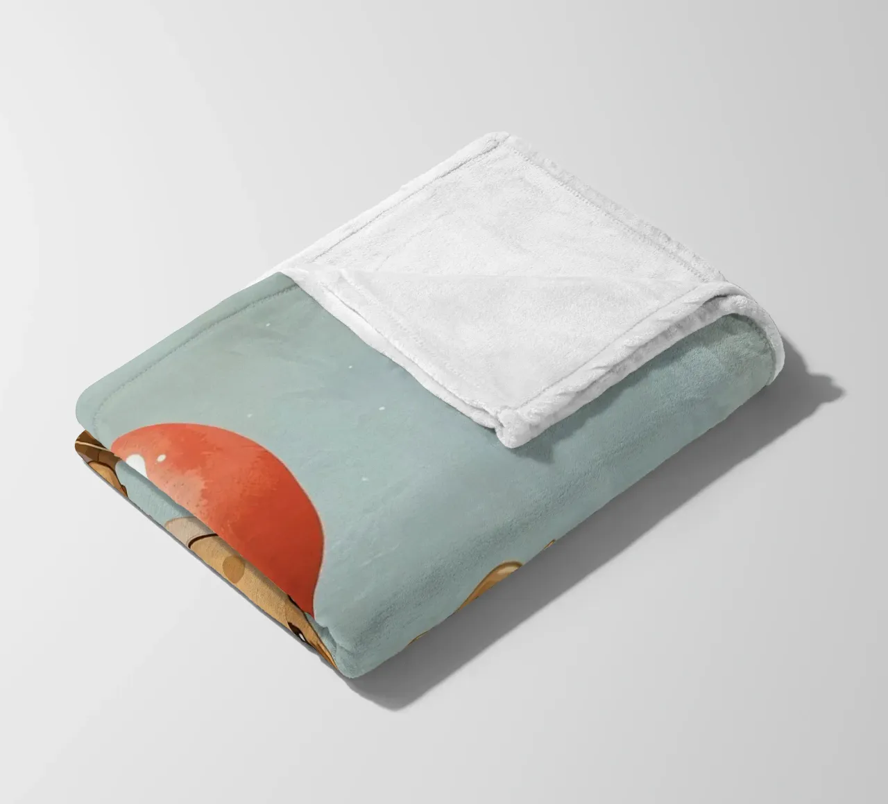 Dinosauro carino con in mano un palloncino rosso coperta in pile da DesignDoodle