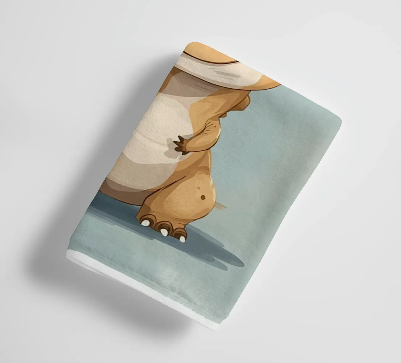 Dinosauro carino con in mano un palloncino rosso asciugamano da bagno da DesignDoodle