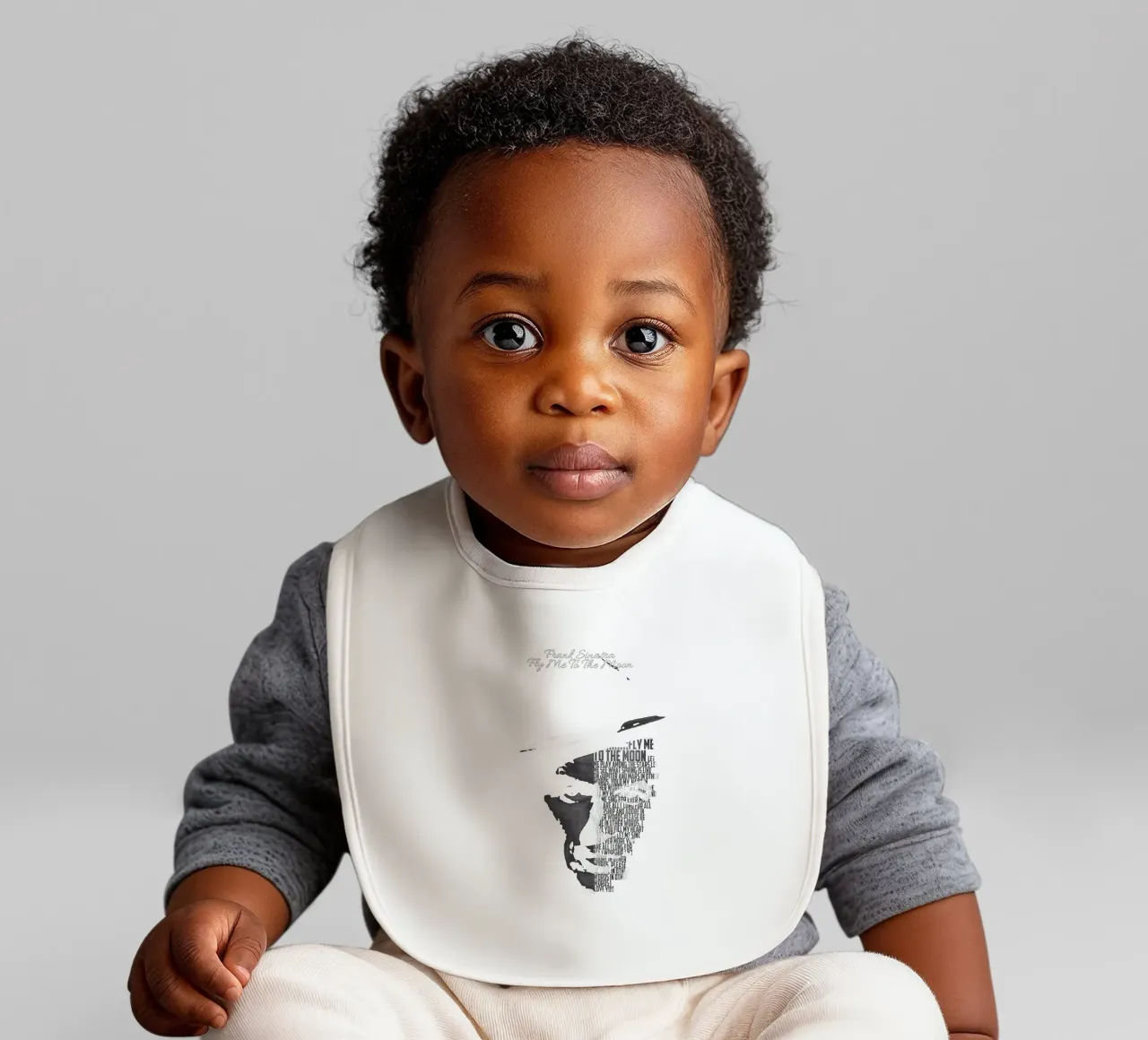 Fly Me To The Moon baby bib by Gunawan Rb