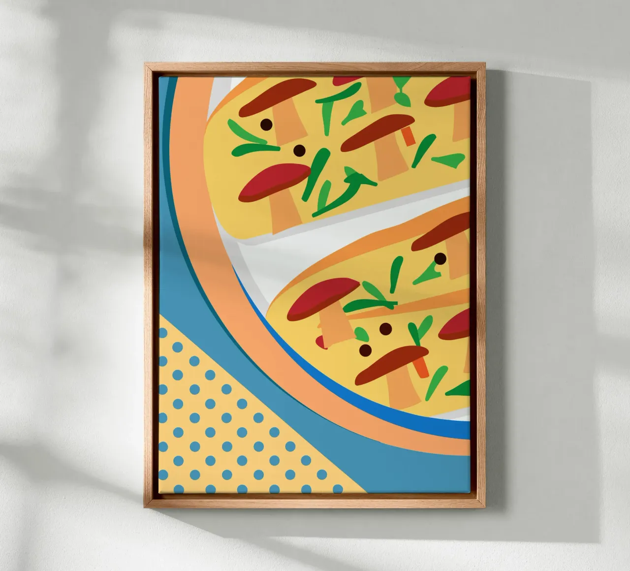 Pizza ai funghi tela da OFFICIAL FRUIT & VEGETABLES