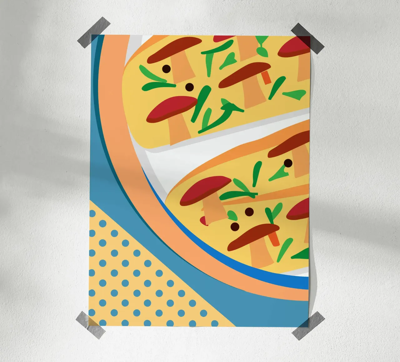 Pizza ai funghi carta hahnemühle da OFFICIAL FRUIT & VEGETABLES