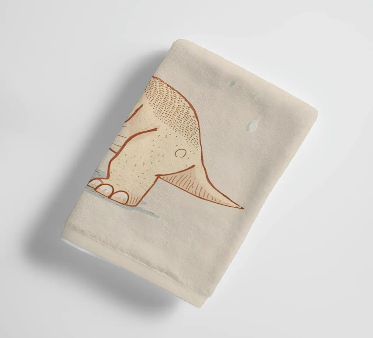 Adorabile dinosauro sotto l'arcobaleno e la pioggia asciugamano da bagno da DesignDoodle