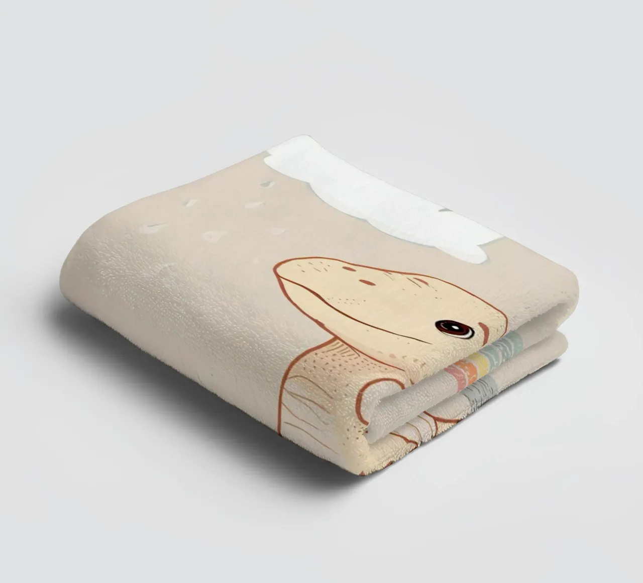 Adorabile dinosauro sotto l'arcobaleno e la pioggia asciugamano da bagno da DesignDoodle