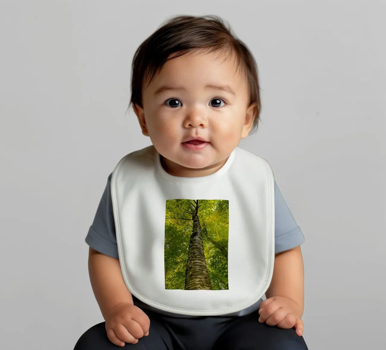 tall tree trunk view baby bib by PASMING
