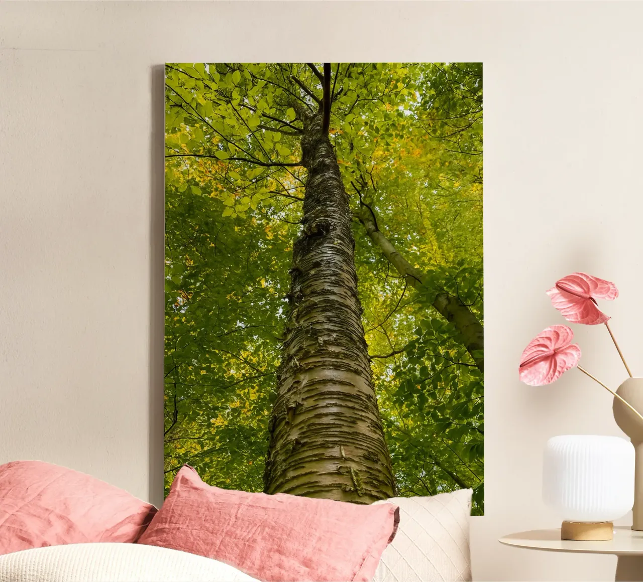 vista del tronco dell'albero ad alto fusto tela da PASMING