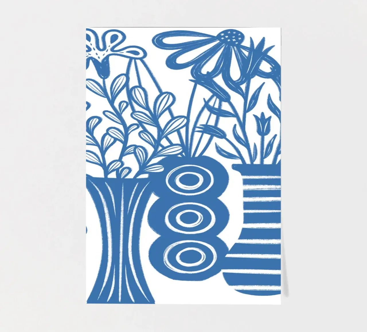 Vases rustiques bleus planche autocollant de Martina