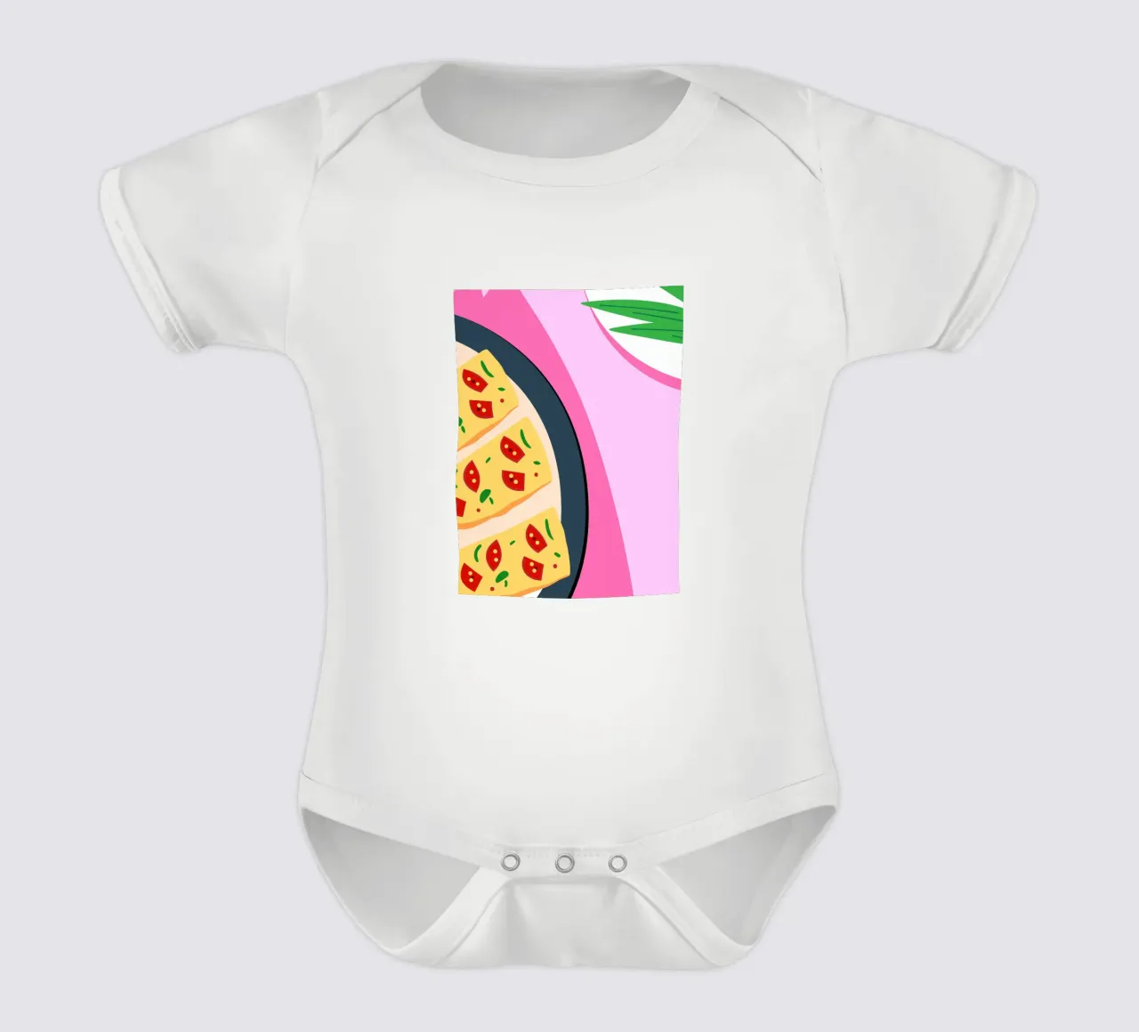 Tomato Pizza body neonato maniche corte da OFFICIAL FRUIT & VEGETABLES