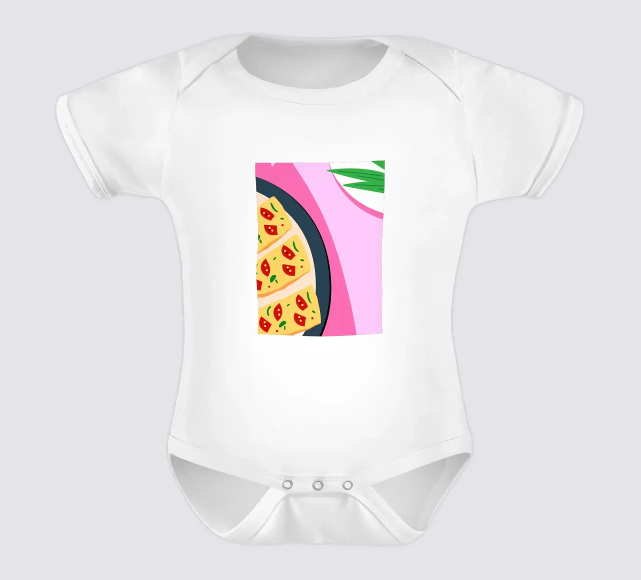 Tomato Pizza body neonato maniche corte da OFFICIAL FRUIT & VEGETABLES
