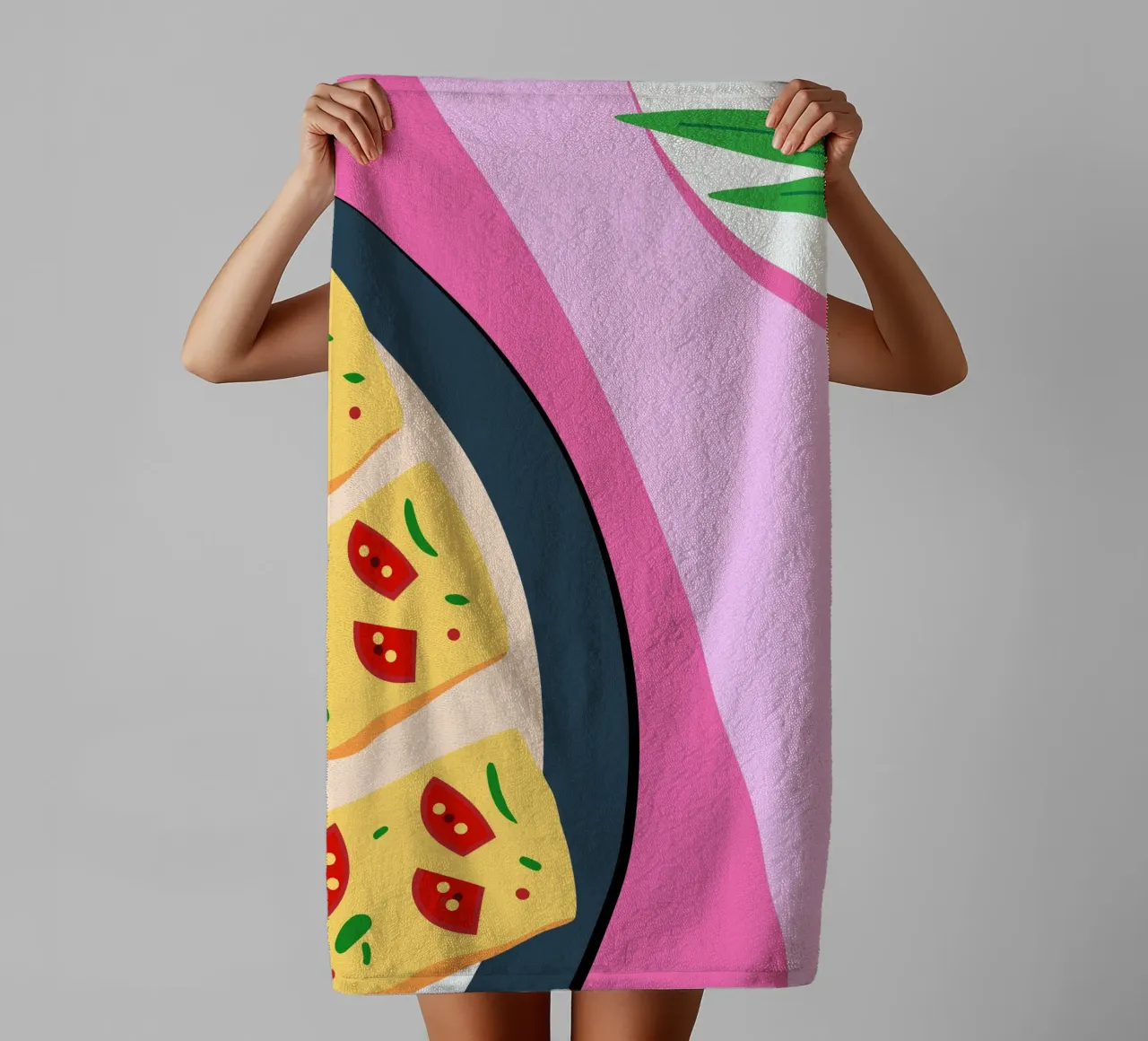 Tomato Pizza asciugamano da bagno da OFFICIAL FRUIT & VEGETABLES