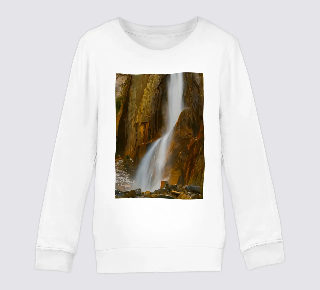 cascata su una montagna rocciosa felpa bambino da PASMING