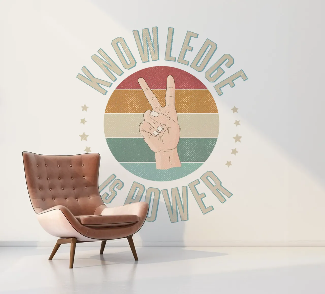 El conocimiento es poder. Saber es poder. papel para pared de CalliLetters
