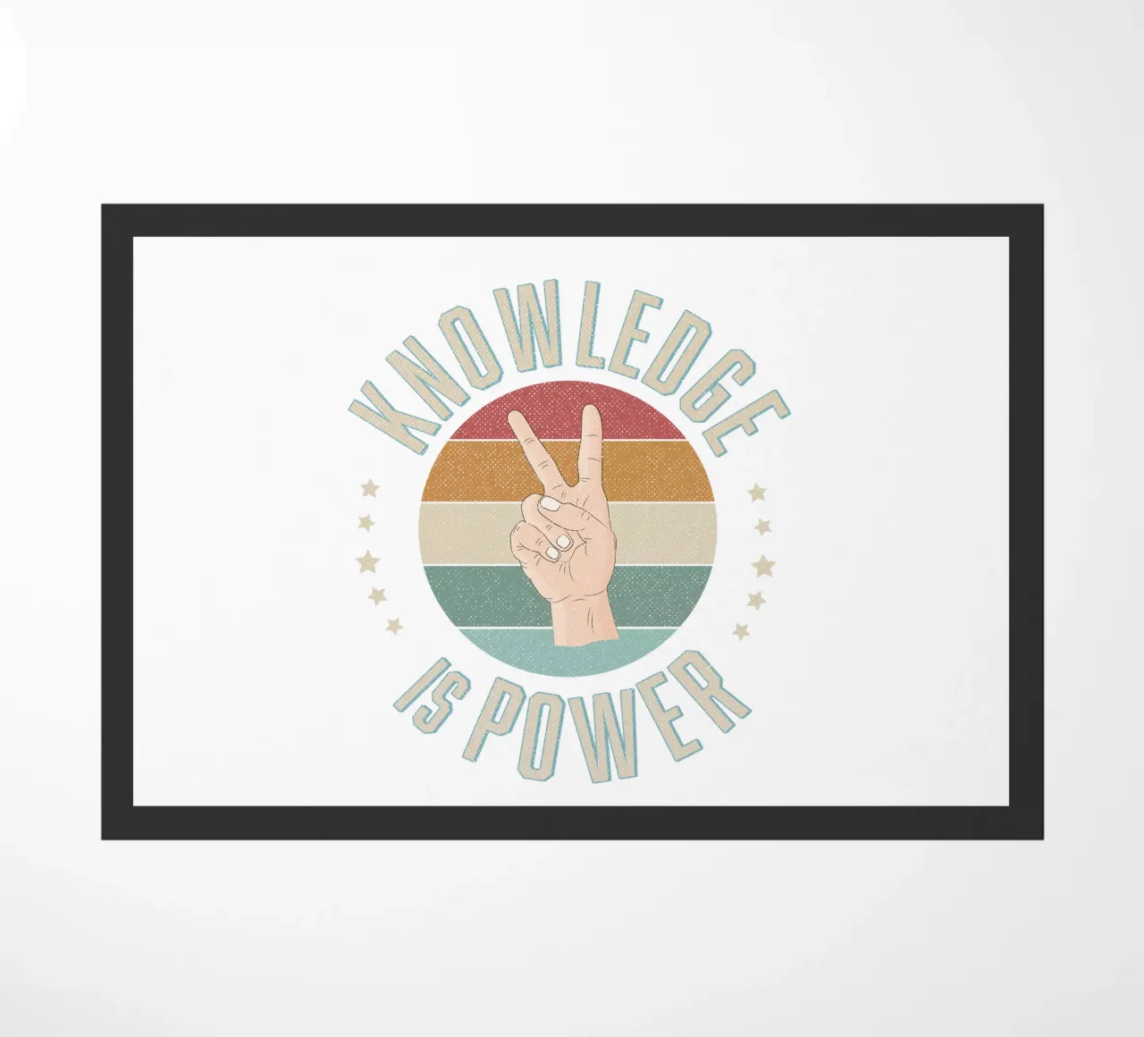 El conocimiento es poder. Saber es poder. felpudo de CalliLetters