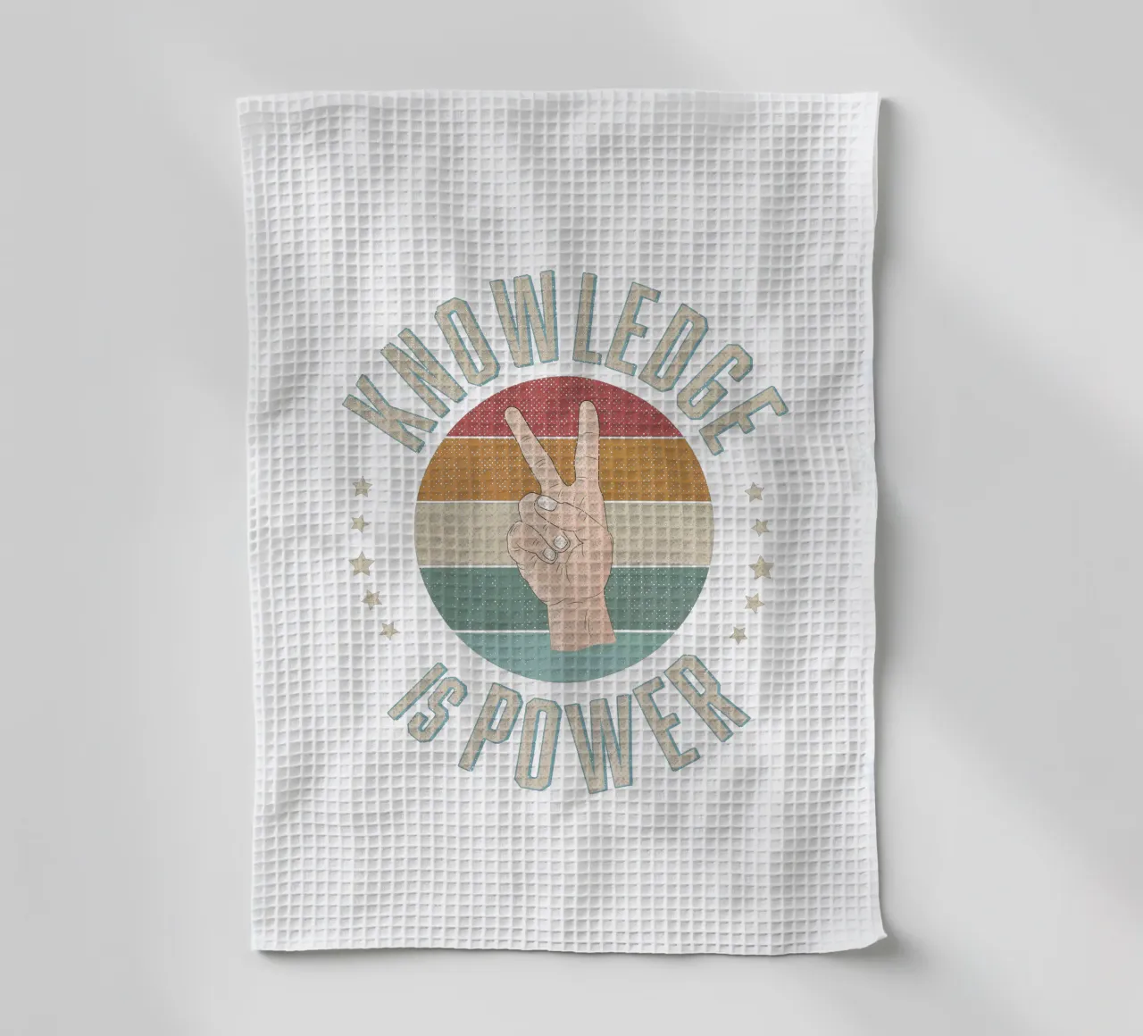 El conocimiento es poder. Saber es poder. paño de cocina de CalliLetters