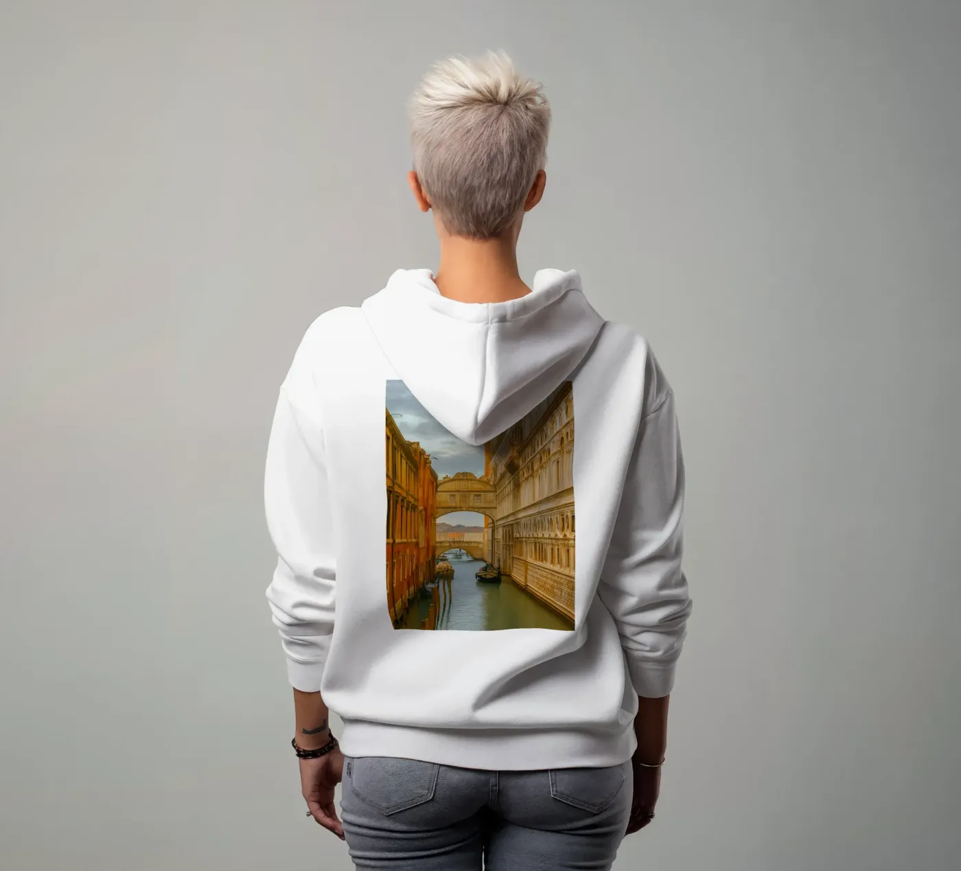 canale d'epoca tra vecchi edifici felpa con cappuccio da PASMING