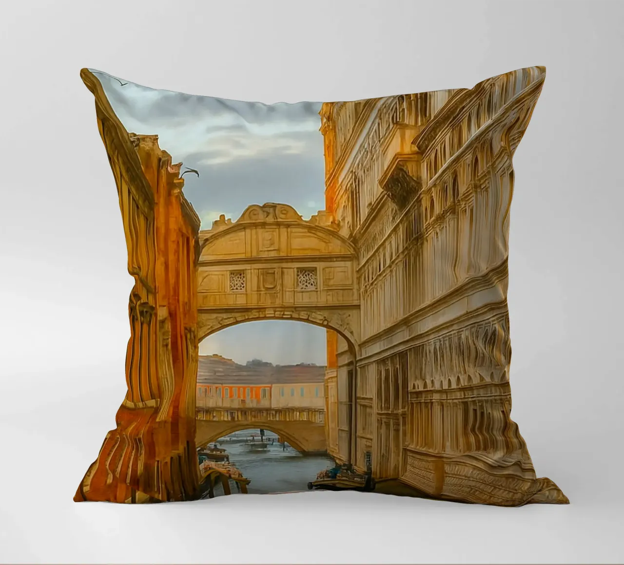canale d'epoca tra vecchi edifici cuscino da PASMING