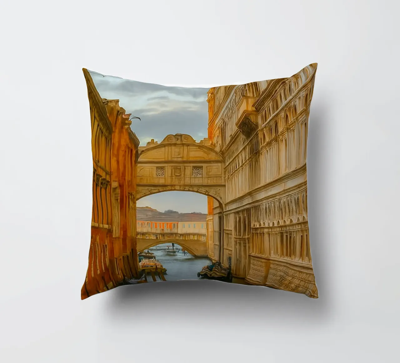 canale d'epoca tra vecchi edifici cuscino da PASMING
