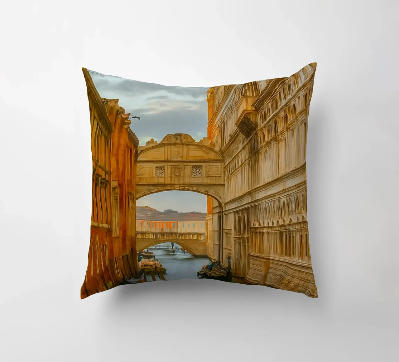 canale d'epoca tra vecchi edifici cuscino da PASMING