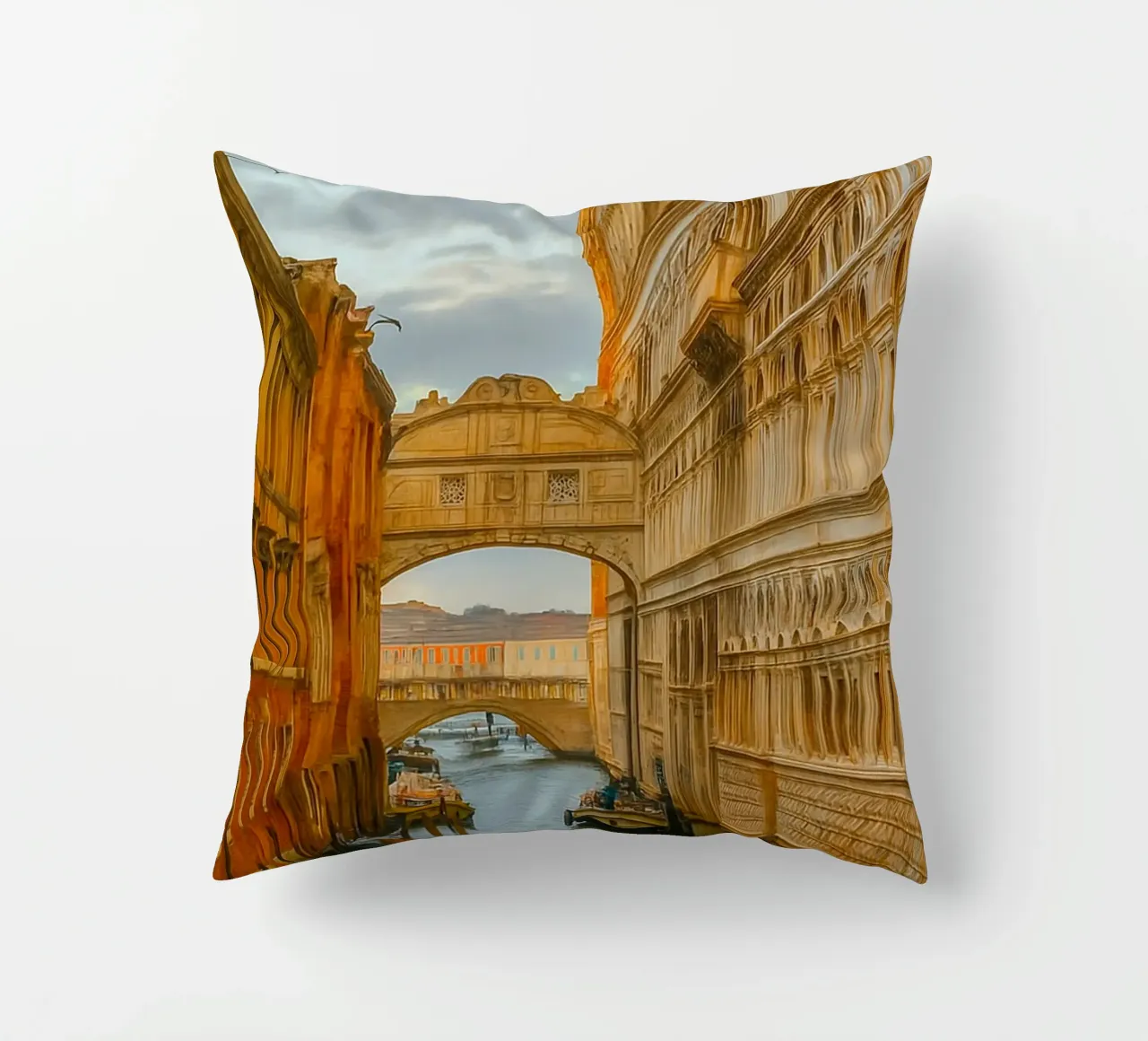 canale d'epoca tra vecchi edifici cuscino da PASMING