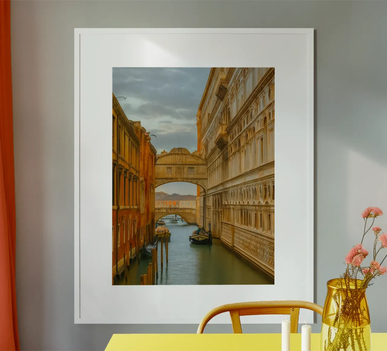 canale d'epoca tra vecchi edifici carta hahnemühle da PASMING