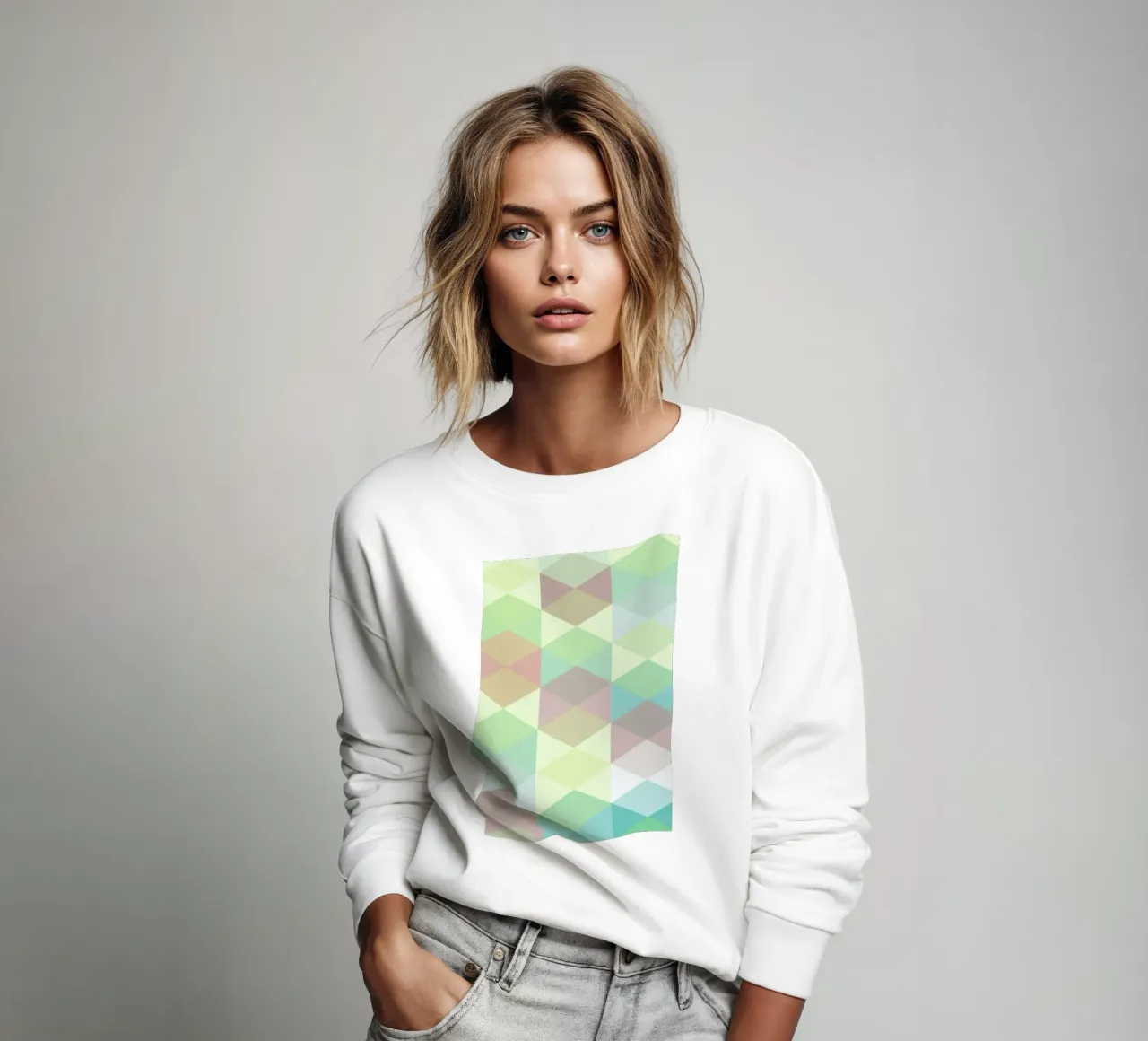 Melitta Pastell Geometrik felpa da XOXO Arte