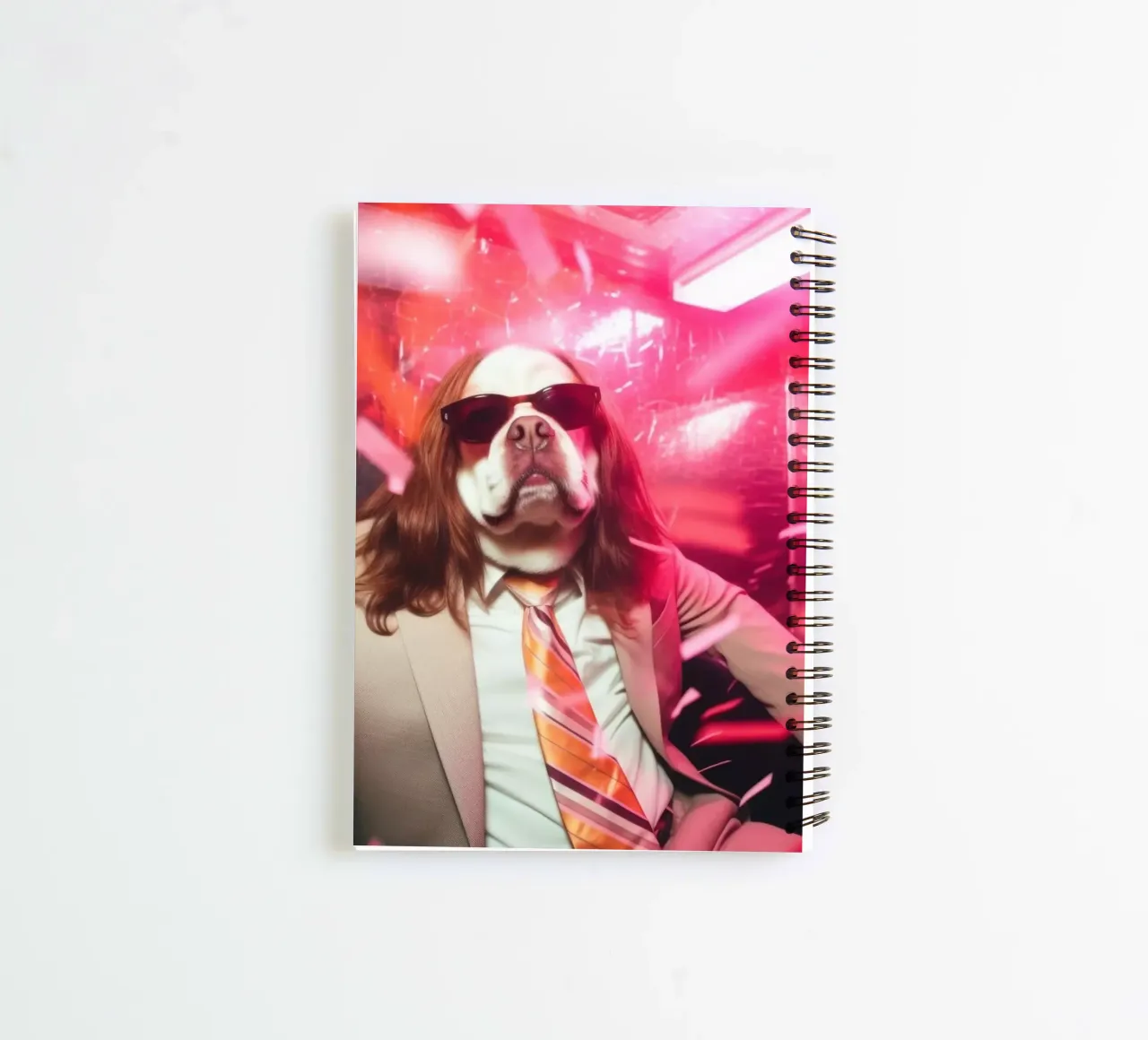 Michel spiral notebook by Affiches Chien Originales – Dogland