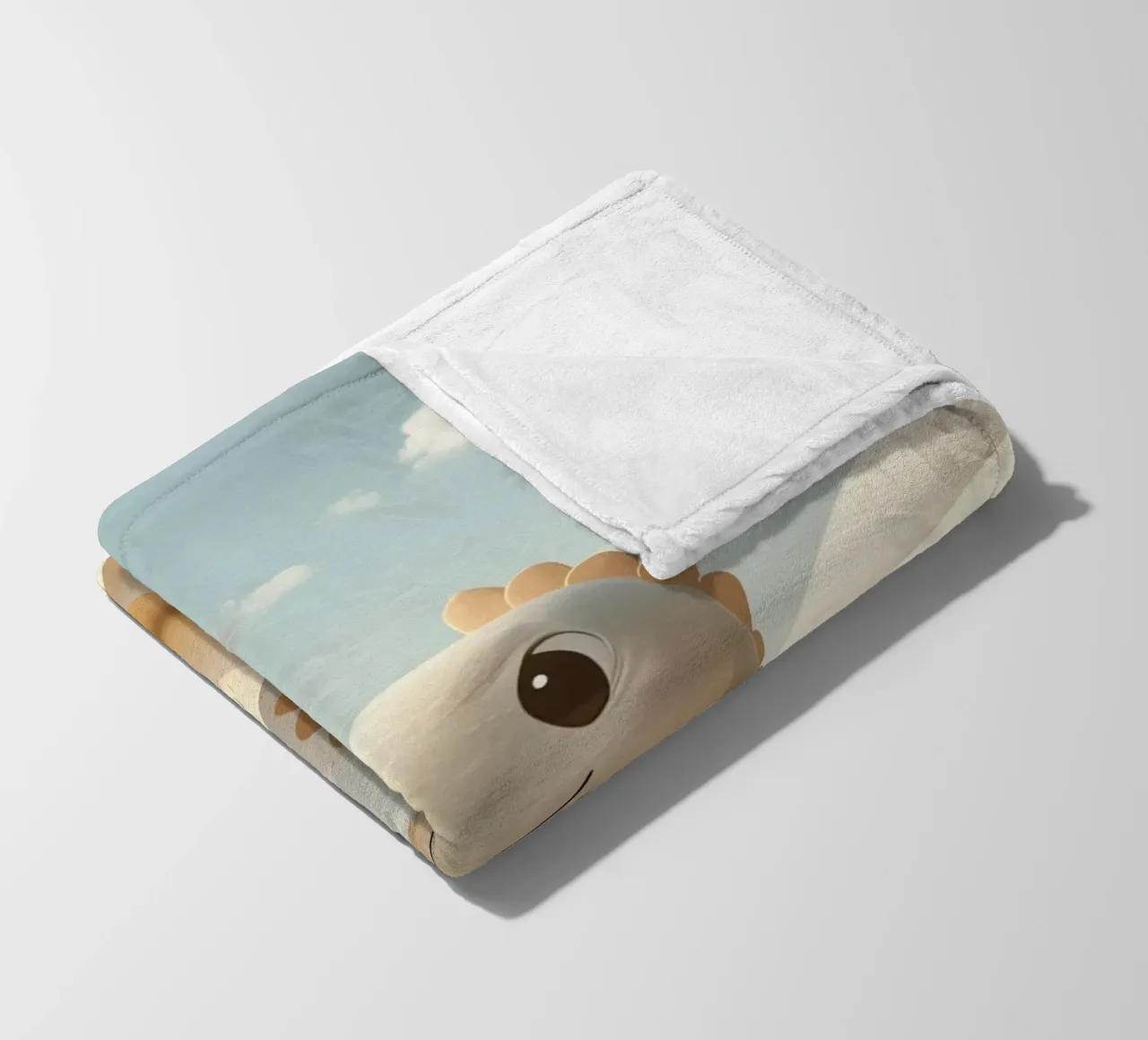 Simpatici dinosauri in un paesaggio pastello con fiori coperta in pile da DesignDoodle