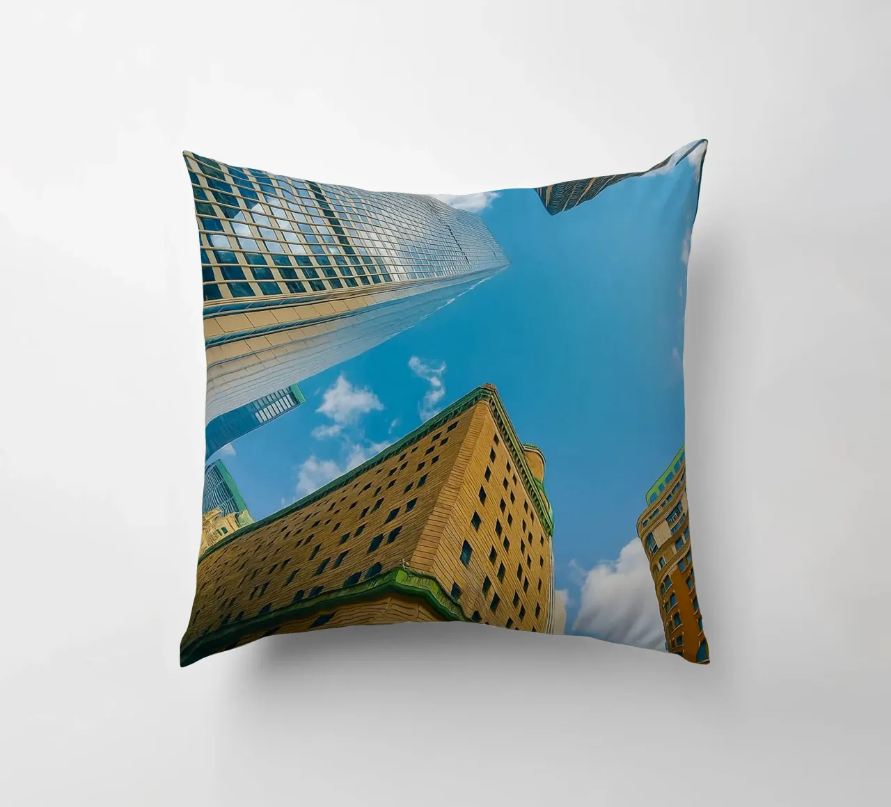 vue du ciel depuis le dessous d'un grand bâtiment coussin de PASMING