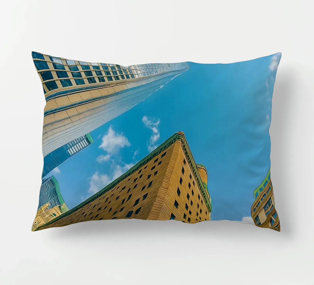 vue du ciel depuis le dessous d'un grand bâtiment coussin de PASMING
