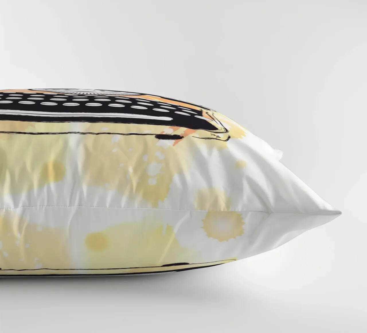 Machine à écrire jaune Boss coussin de Martina