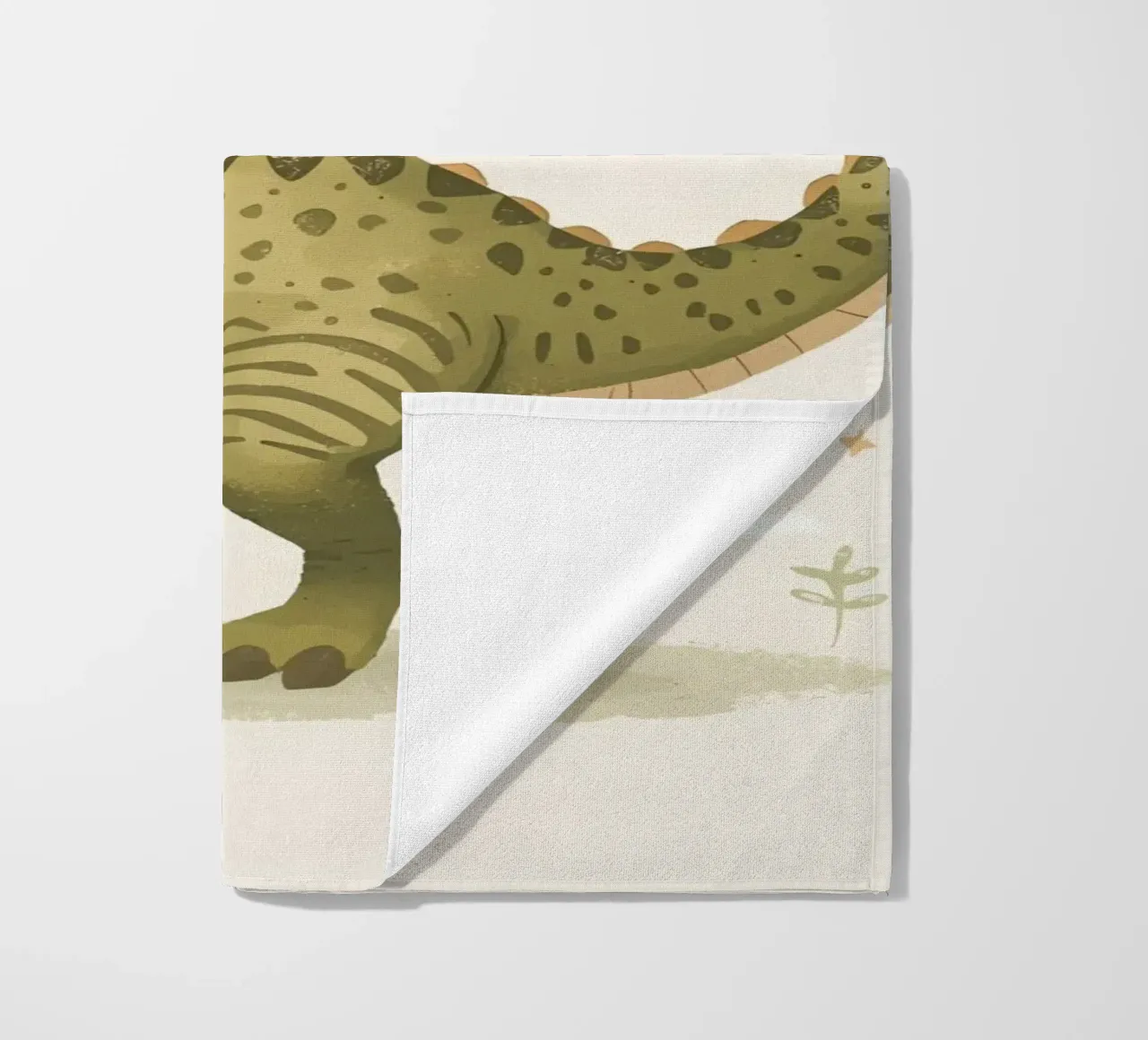 Felice Tyrannosaurus Rex con stelle e nuvole telo mare da DesignDoodle