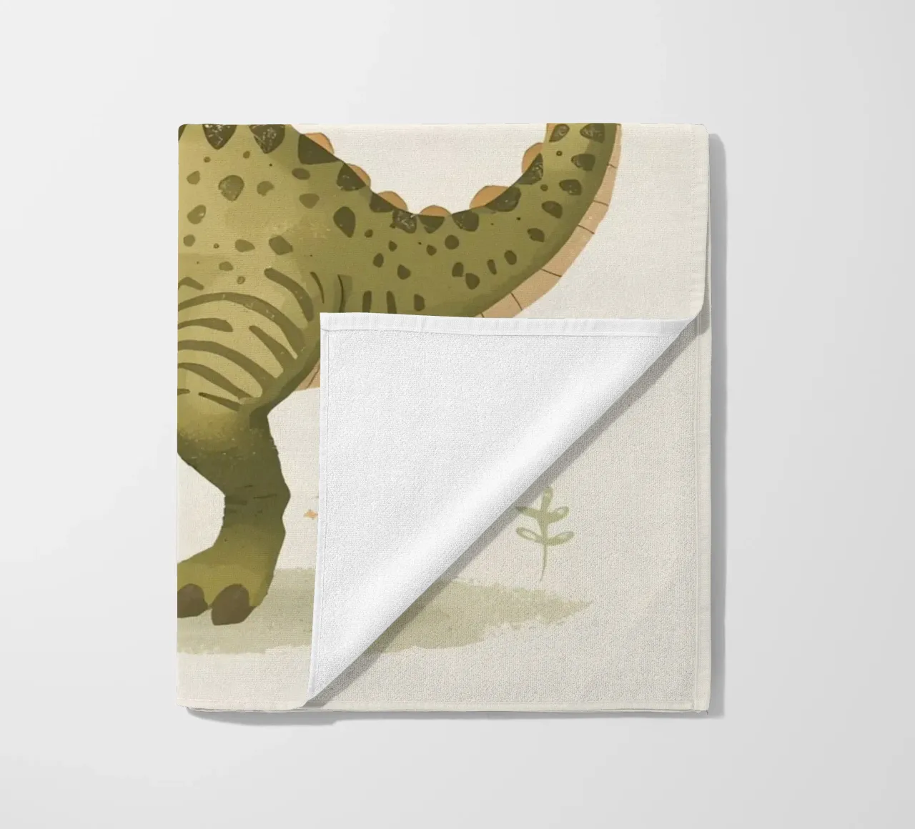Felice Tyrannosaurus Rex con stelle e nuvole telo mare da DesignDoodle